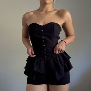 Monteau Navy Romper
